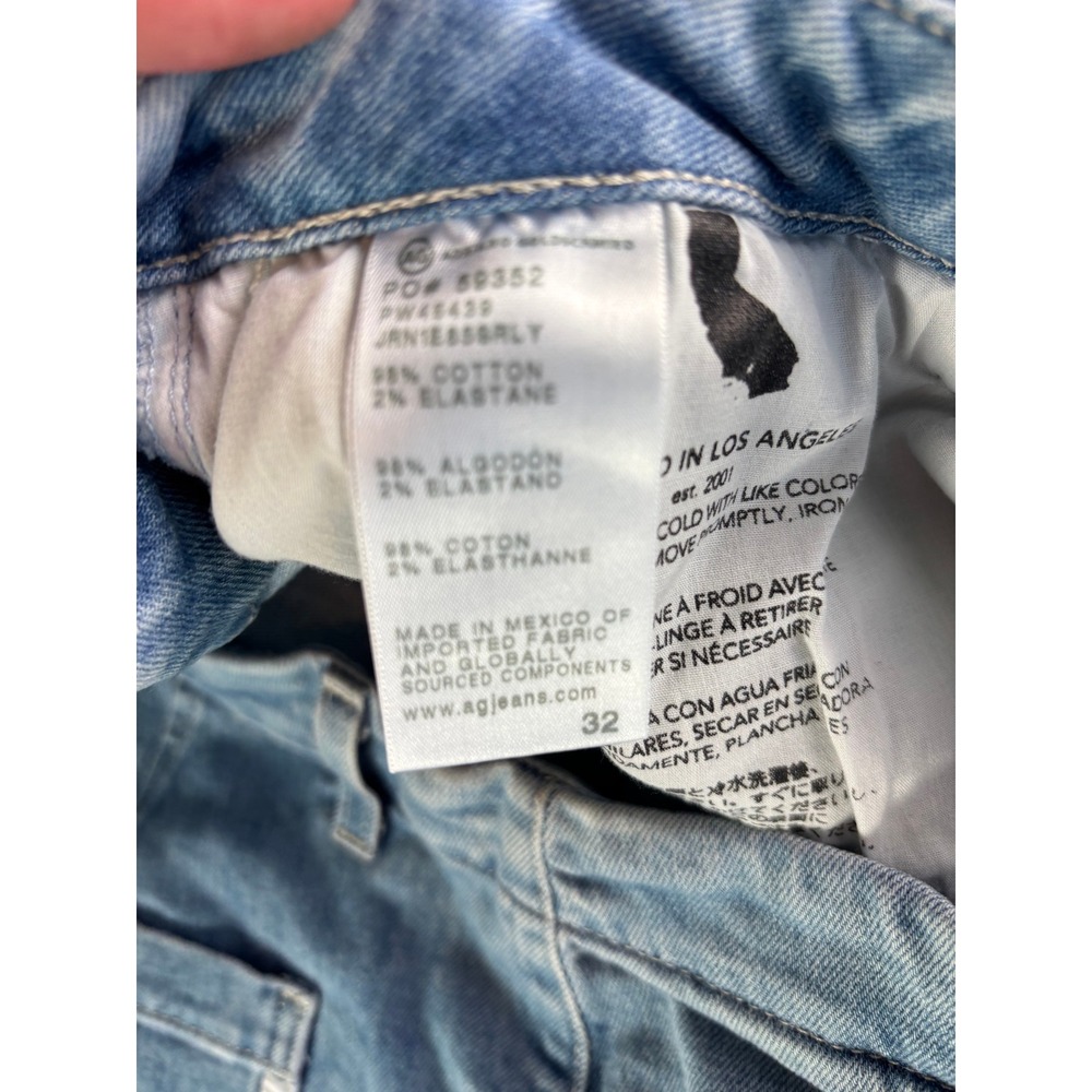 AG Adriano Goldschmied Stella Cinched Low Slung Palazzo Wide Leg Jeans Blue 32 - Picture 6 of 11